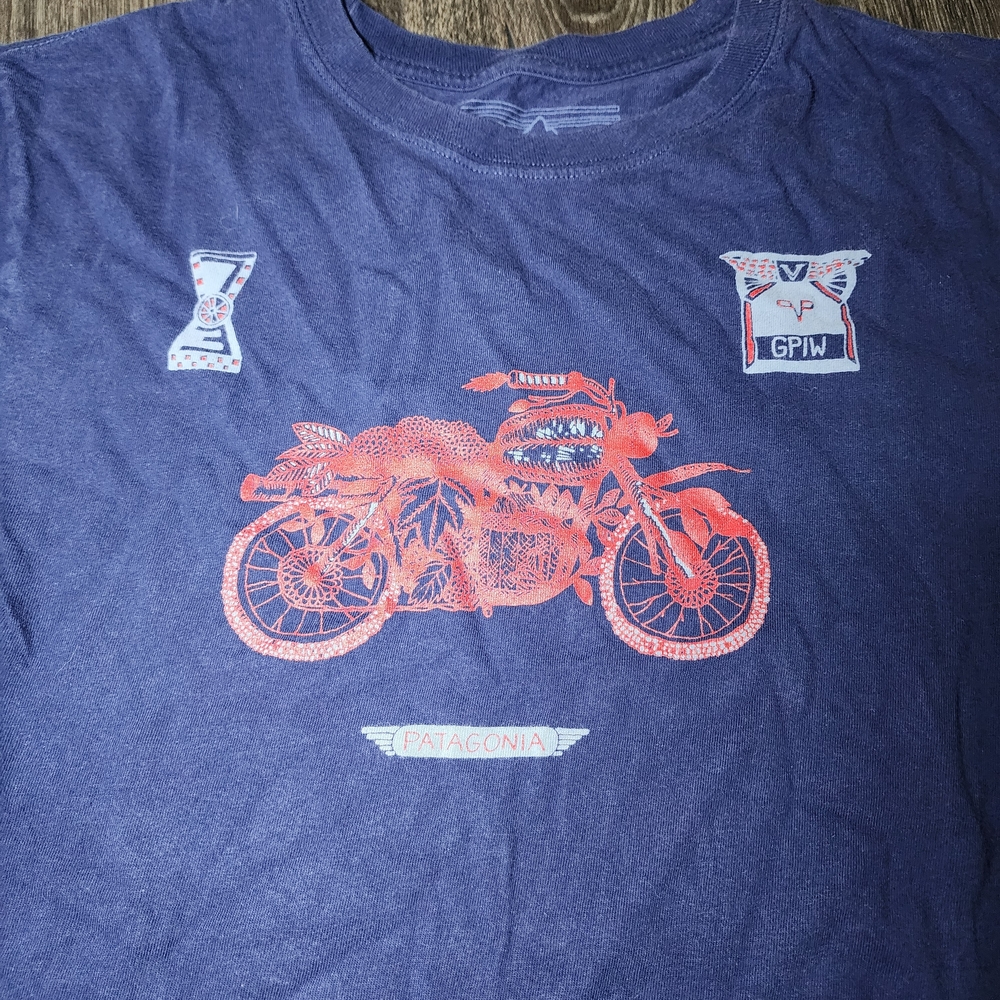 Patagonia Deep Blue Crew Neck Tee - Picture 2 of 4
